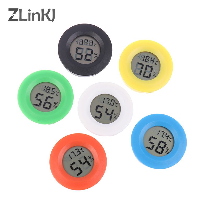Mini lcd digitalt termometer og hygrometer  -50 °c til  +70 °c temperatur- og fugtighedsmåler til test af køleskab/fryser