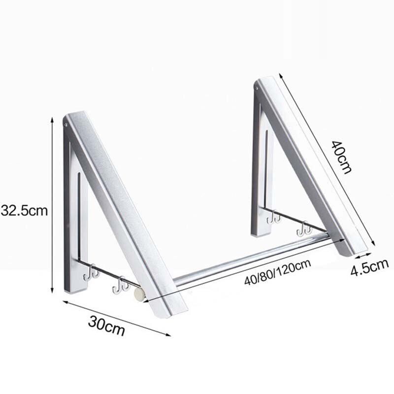 Porte-linge mural en aluminium, support de séchage rétractable pour vêtements, gain de place à l'intérieur et à l'extérieur, corde à linge pour la maison