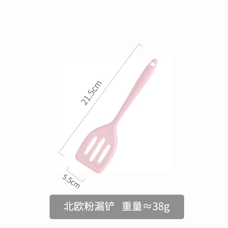 Kitchen Silicone Spatula Heat Resistant Non-stick Pan Cooking Tool Home Leaking Shovel Scraper Kitchen Utensils Set Accessories: Missing shovel