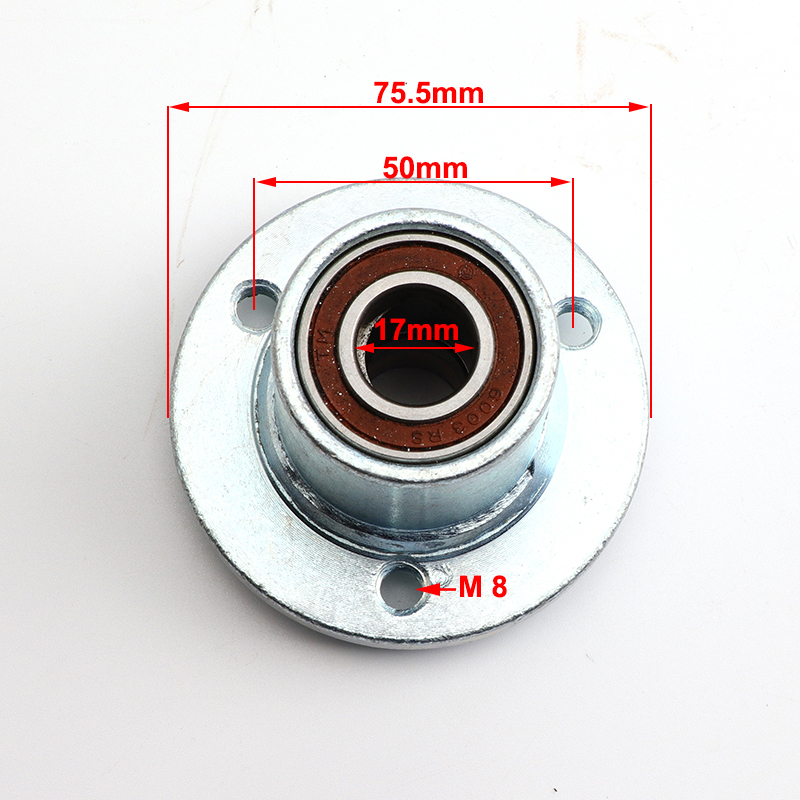 5 "6" M8 * 3 Stud Wielnaaf Voor 15mm/17mm Achter 17T Voor 50cc 70cc 90cc 110cc 125cc 168 200F Go Kart Mini Kids ATV Quad Bike Onderdelen: zwart