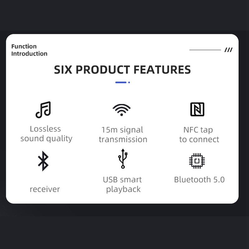 BT Receivers NFC Bluetooth 5.0 Audio Receiver Wireless Stereo Bluetooth Audio Adapter NFC 3.5Mm AUX RCA Music Sound Car