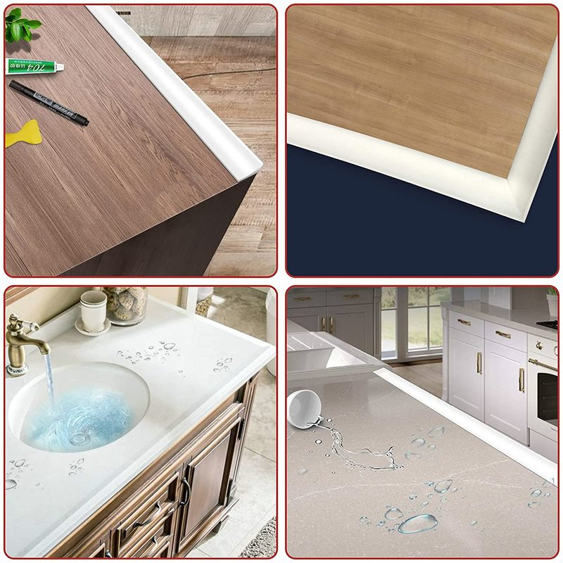 Rubber Silicone Shower Barrier Water Stopper Bathroom Waterproof Strip Water Retaining Strip Bendable Door Bottom Sealing Strip