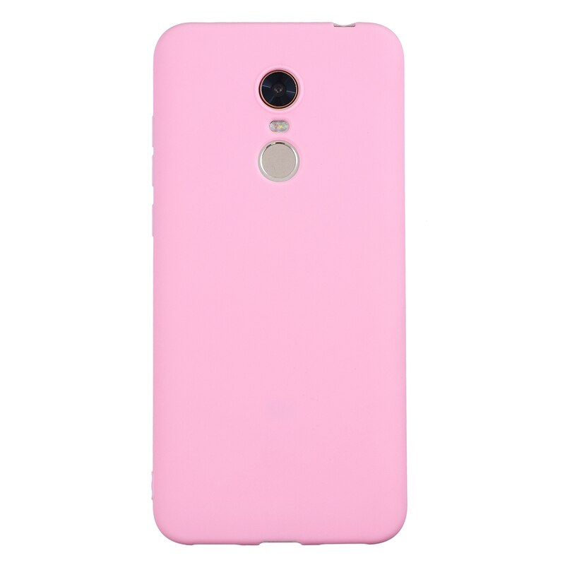 Gummi TPU Silikon Fall Für Xiaomi Redmi 5 Candy Farbe Weichen TPU Rückseitige Abdeckung Für Coque Xiomi Xiaomi Redmi 5 plus Redmi5 Plus Fall: For Redmi 5 / Dark Pink