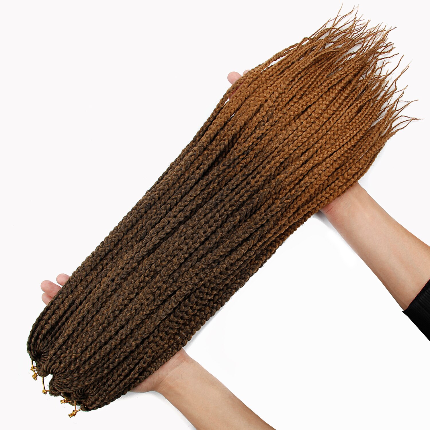 Box Braids 22 Inch Ombre Braiding Hair Extension Synthetic Crochet Braids Crochet Hair: T1B/27 / 9Pcs/Lot