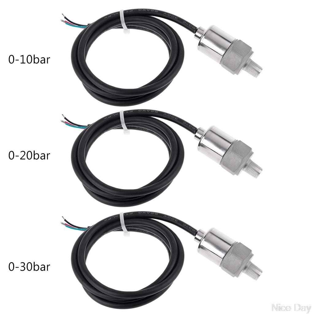 0-10/20/30bar Input 5V DC 1/8" Output 0-5V/4-20mA Stainless Steel Pressure Transmitter Sensor Oil Water My12 20