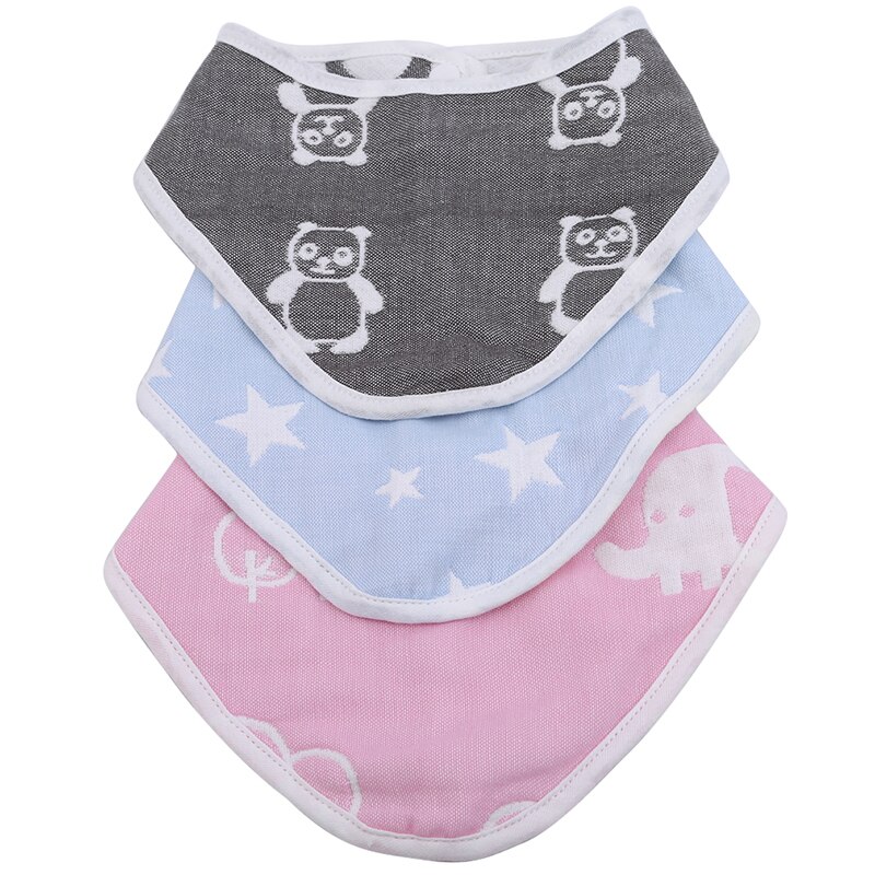 2 pz/impostato dovuto Lati 100% Garza di Cotone Morbido Del bambino Bavaglini Tutte Le Stagioni infantile unisex Accessori di Abbigliamento