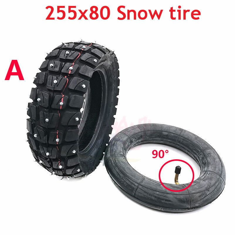 Neumático de nieve para patinete eléctrico, tubo interno de 10x3 pulgadas, para nieve todoterreno, Speedual Grace 10 Zero 10X 10x3,0 255x80: tube and tyre A