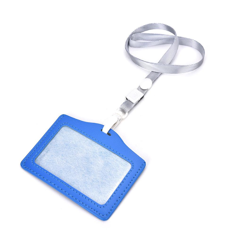 ID Naam Kaarthouder Id-kaart Lanyard Bank Credit Card Cover Waterdichte Identiteit Badge Holder Neck Strap: light blue