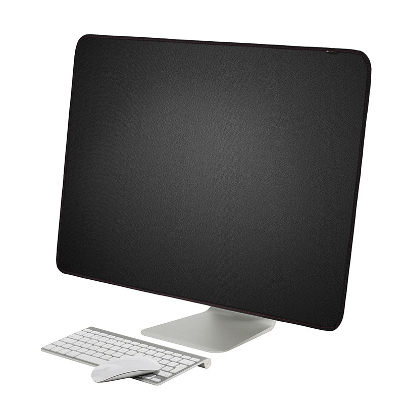 21-27 inch Black Polyester Computer Monitor Simple Dust Cover Protector with Inner Soft Lining for Apple IMac LCD Screen
