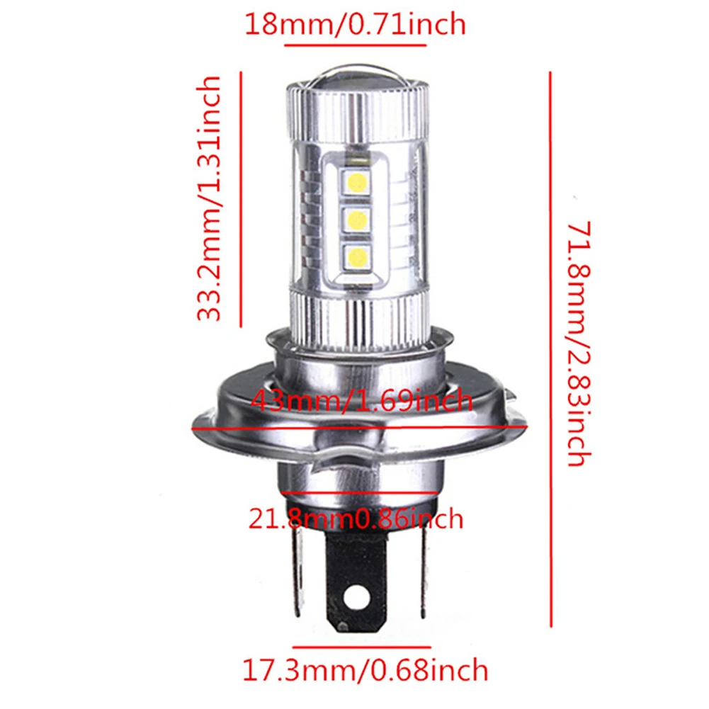 H4 LED-Scheinwerfer, IP67, wasserdicht, superweiß, LED-Scheinwerferlampe, 6000–6500 K, Fernlicht, Fahren, Lauflampe, 4000 lm, 80 W, 12 V