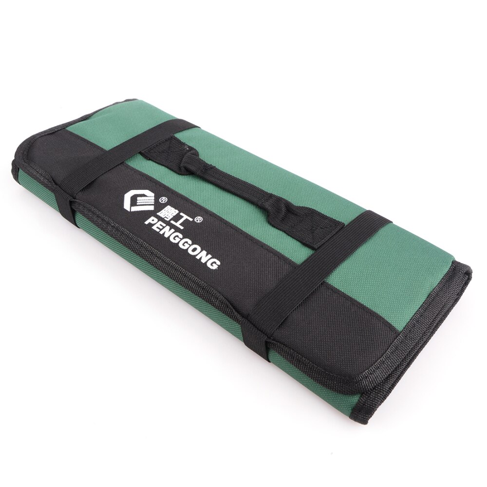 Multifunktion oxford klud foldenøgle taske værktøj rulle opbevarings lomme værktøjspose bærbar taske arrangør holder: Grøn