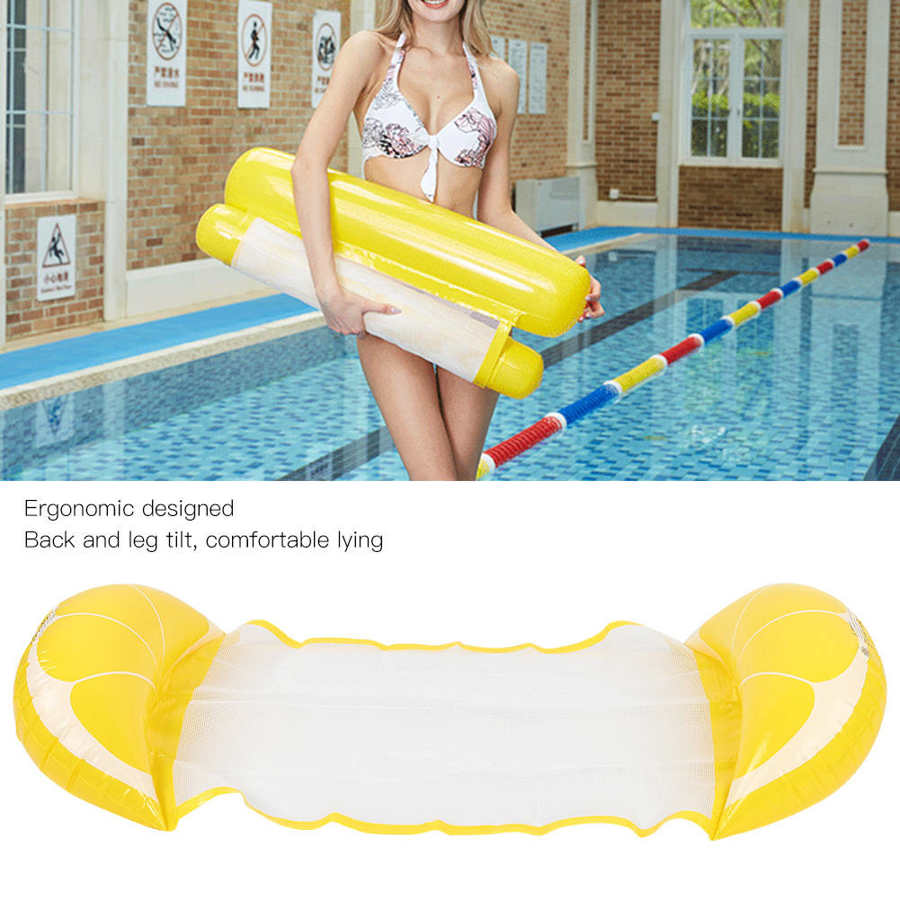 Hamaca Acuática Inflable 4 En 1 - Silla, Tumbona, Hamaca, Flotador - Capacidad 100kg, Incluye Bomba Manual - Para Piscina, Playa, Lago