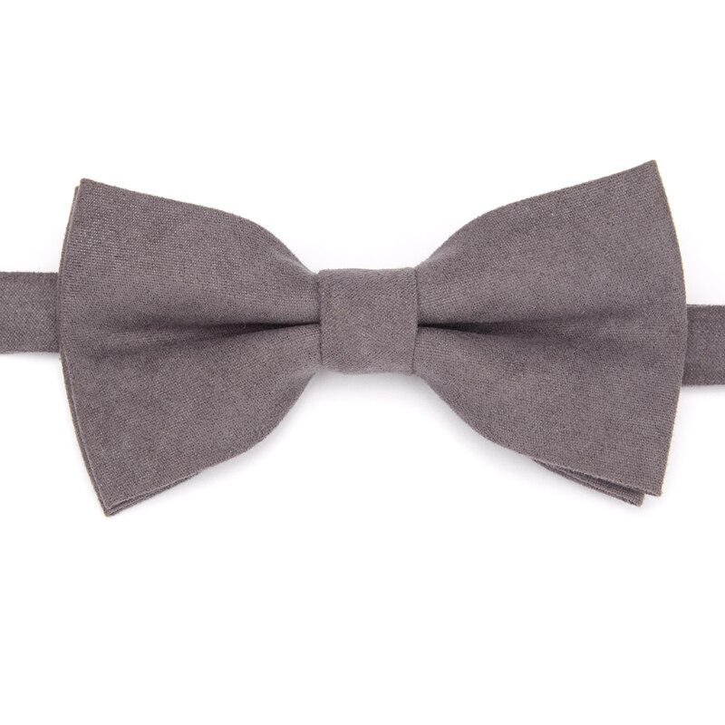 Mænd butterfly slik solid bryllup slips herre fester kjole bowtie dreng kraver forretning tilbehør gravatas para homens: Grå