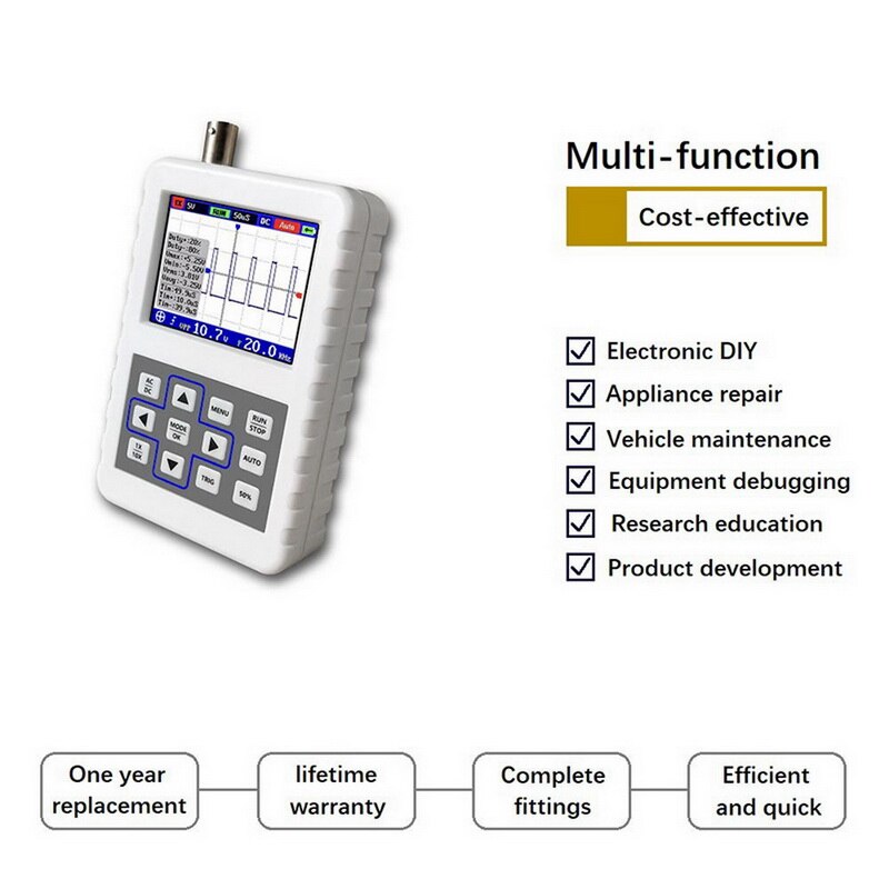 Digital Oscilloscope 30M Bandwidth 200MSps Sampling Rate Built-in 16M Storage Space 2031H Handheld Mini Portable Oscilloscope