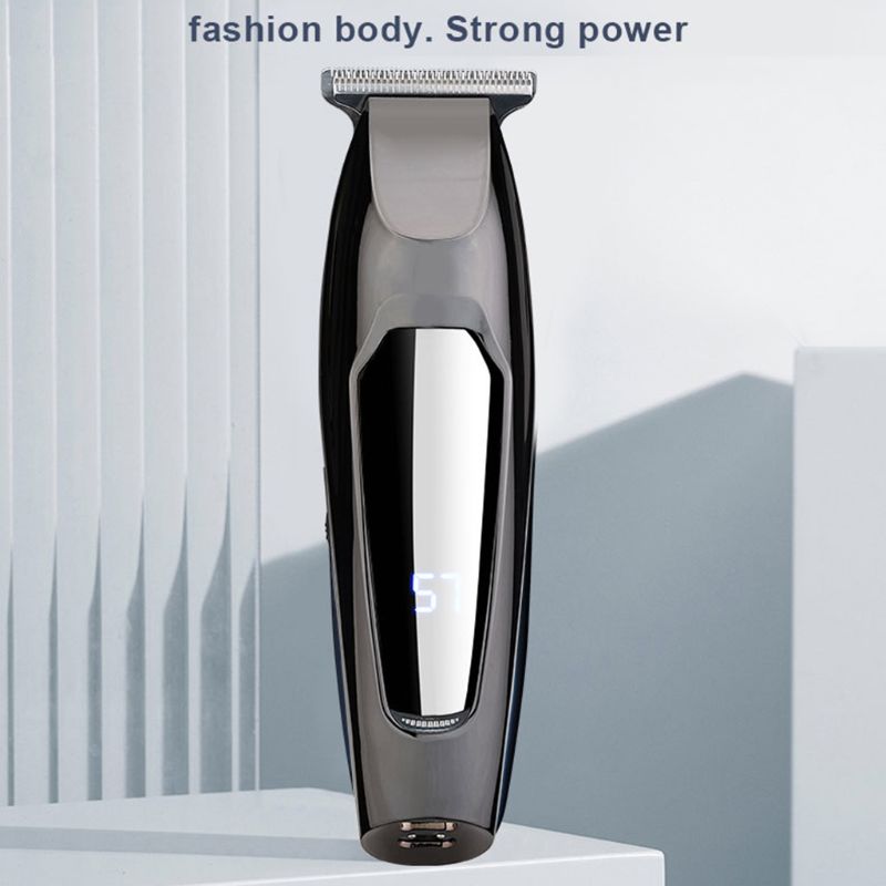 Elektriska hårklippare för män t-blad skäggtrimmer frisörvårdssats uppladdningsbar sladdlös hårklippningsmaskin