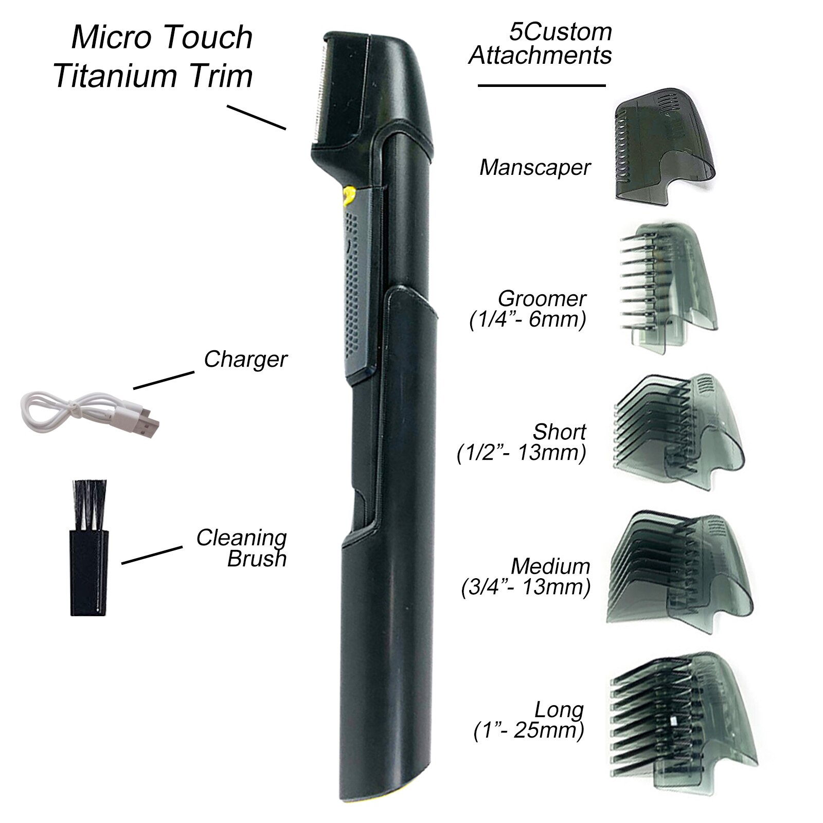 Beard Trimmer-Electric Retractable Hair Remover Tool for Men
