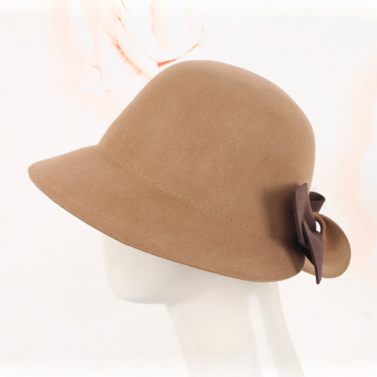 Ladies Cloche Winter Cap Soft For Girl Hats Trendy Derby Wool Bowler Fall Winter Warm Lovers Fedoras Princess Caps Chapeau Femme