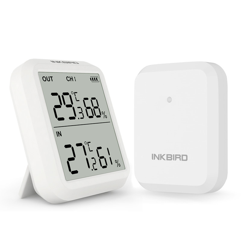 Inkbird ITH-20R Hygrometer Thermometer Indoor Outdoor Unit Combo Measurement with Accurate Digital Display for Aquarium Garage: WIth 1 Transmitter
