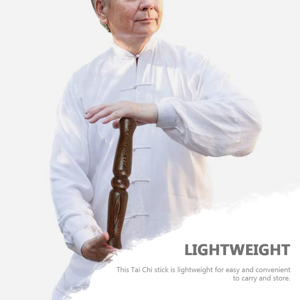 2Pcs Tai Chi Stick for Kungfu Training Portable Wooden Tai Chi Stick Ruler Tai Chi Train Equipment