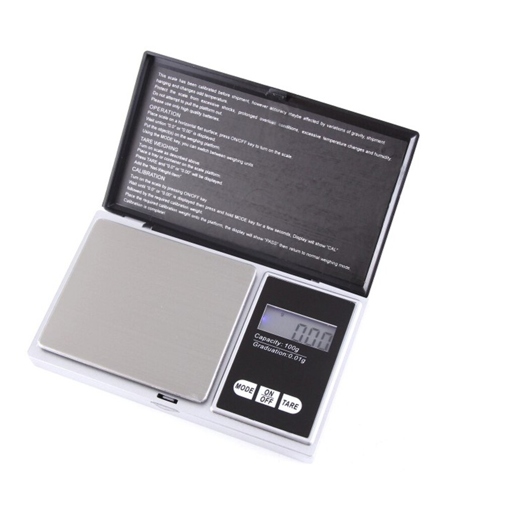 Mini Digital Scale Electronic Pocket Jewelry Gram Balance Scale Silver