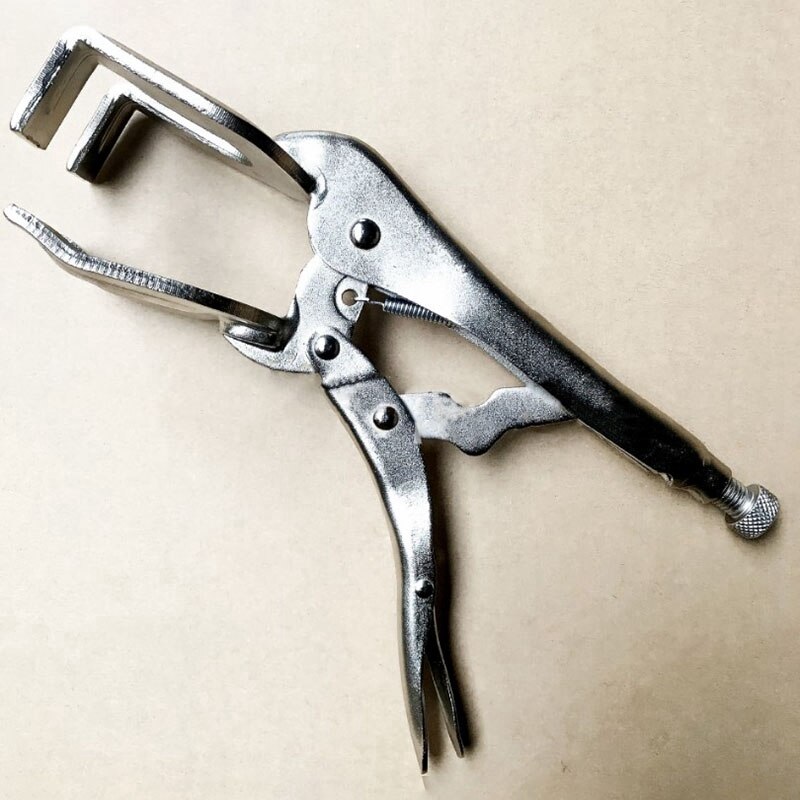 11Inch Steel Vice Vise Holding Welding Sheet Clamp Metal Grip Locking Pliers for Welding, Riveting, Grinding U-Shaped Pliers