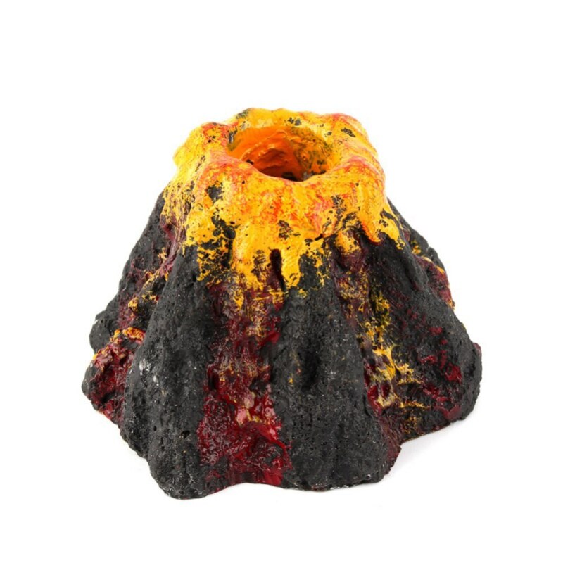 Nieuwigheid ornament vulkaan vorm ornament voor aquarium luchtbel steen aquarium pomp luchtpomp aquarium speelgoed comfortabel leven: Default Title