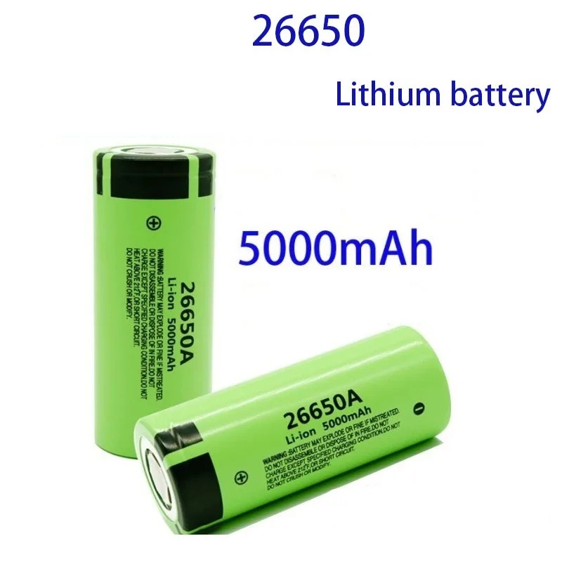 Original 26650A battery 5000mAh 3.7V 50A lithium-ion rechargeable battery 26650A LED flashlight + charger