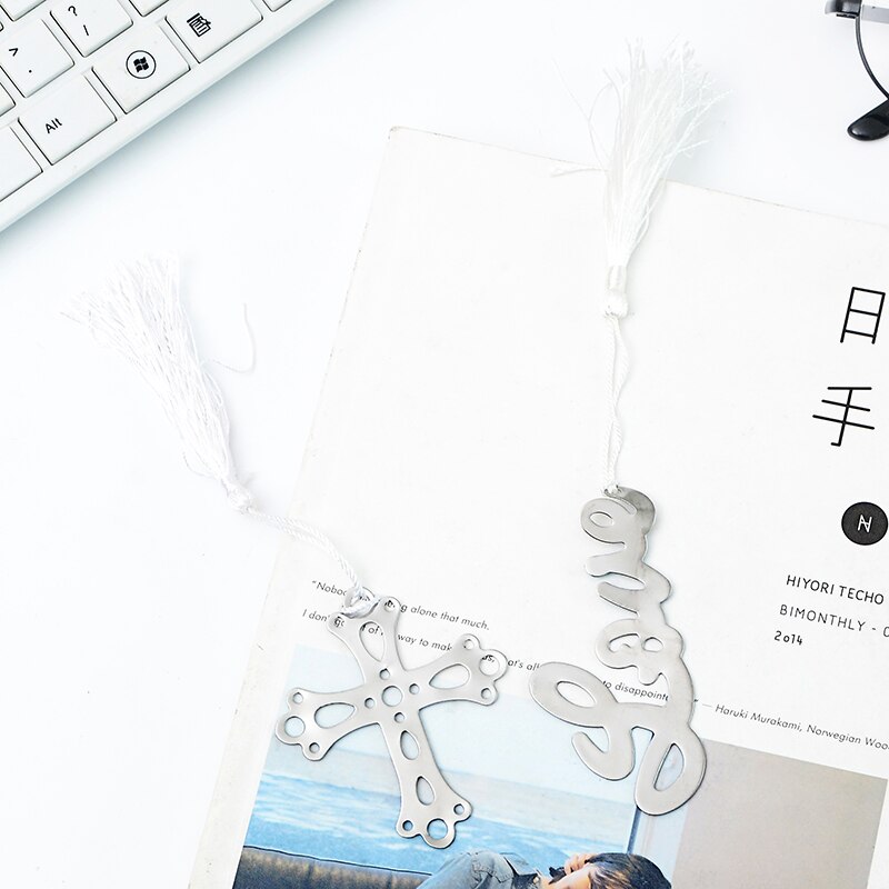 Hollow Metal Bookmark Novelty Book Mark Korean Stationery Package School Supplies