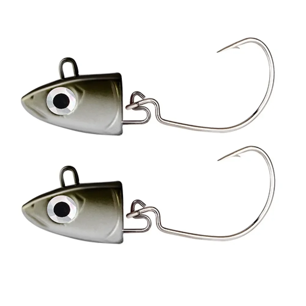 TEKNIK Jig Head 2 unids/bolsa señuelo Jig pececillo negro 5g 10g 15g 25g 40g señuelo de Jigging para lubina pececillo negro cebo Artificial giratorio: 40 mm / YELLOW