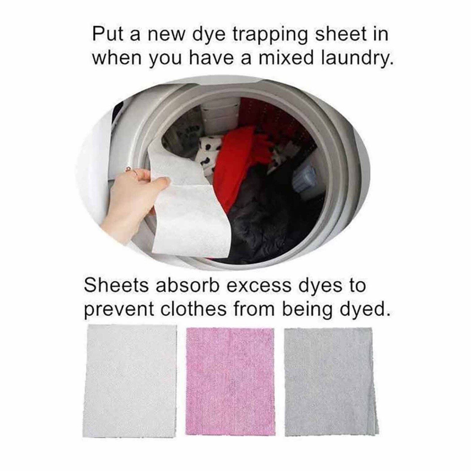 20pc Dyeing Cloth Washing Machine Use Mixed Dyeing Proof Color Absorption Sheet Anti Dyed Cloth Laundry Grabber Cloth