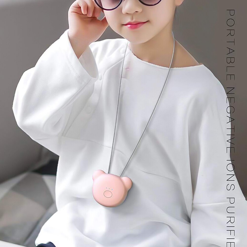 Necklace Air Purifier Portable USB Electric Air Freshener No Radiation Low Noise Negative Ionizer For Kid Adult Personal