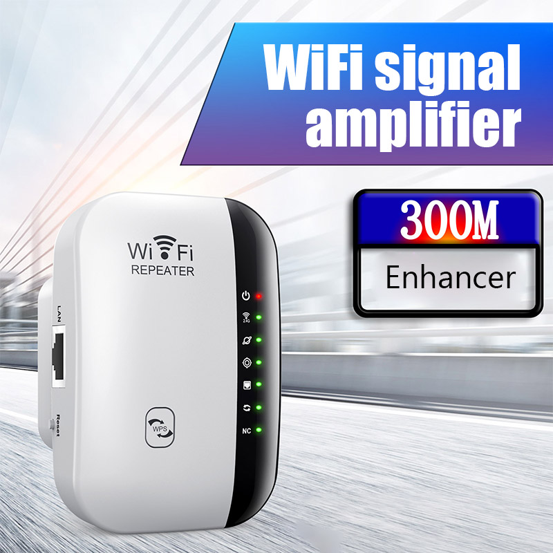 Trådløs wifi-repeater 300 mbps wifi-forlenger forsterker booster ruter 802.11n wps lang rekkevidde 7 statuslamper wifi-repeater for pc