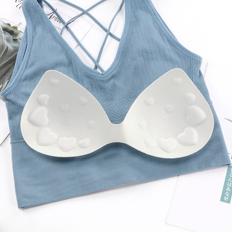 Svokor Vrouwen Mooie Terug Sport Hemdje Met Dunne Schouderbandjes Draadloze Kruis Ondergoed Open Back Tube Top