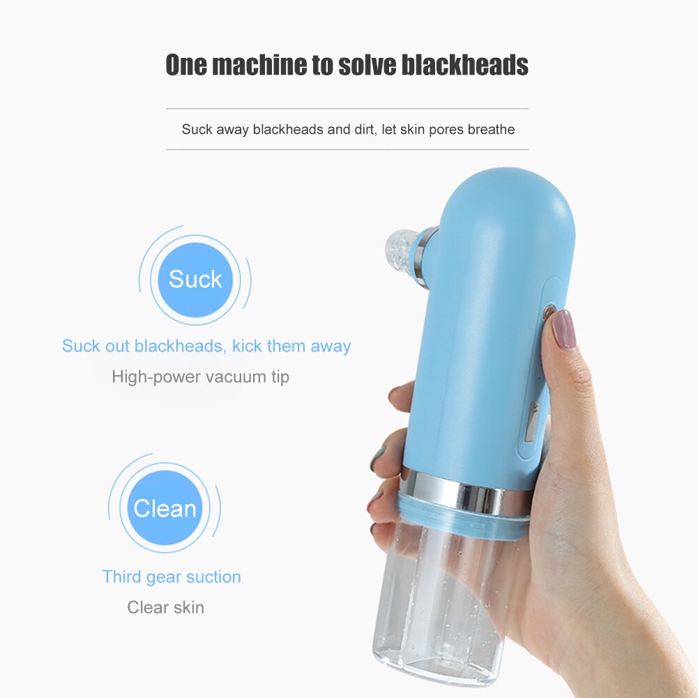 Household Small Bubble Cleaner With Water Cycle Cleaning Vacuum Blackhead Acne Remover Facial Electric Pore Deep Cleansing Tool