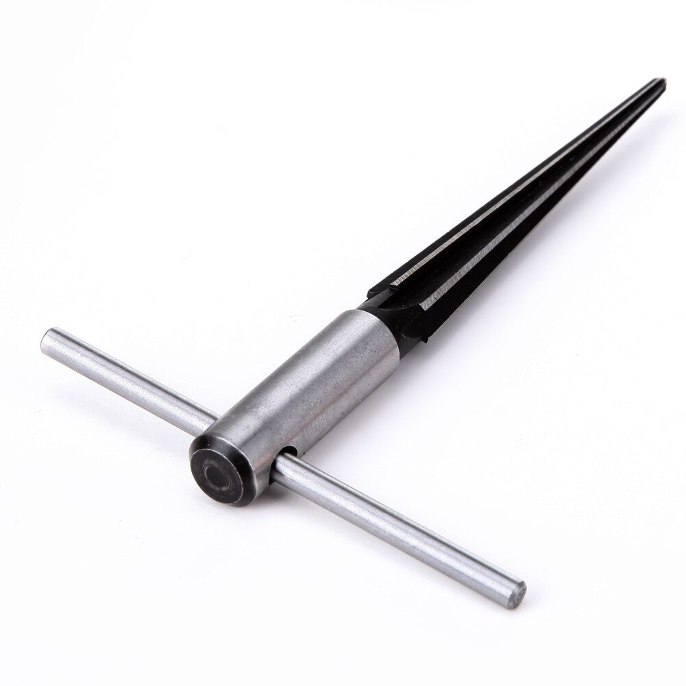 Escariador de mano con orificio de pasador de puente de acero de 3-13mm, Mango en T, cónico, 6 acanalado, para uso en agujeros de fregadero de madera, cónico en forma de T