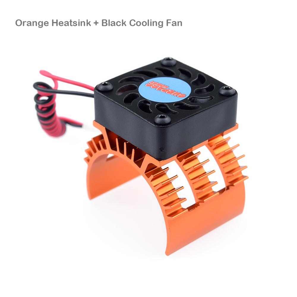 SURPASS HOBBY RC Motor Cooling Fan W/ Heatsink for 1/10 1/8 RC Car 540 550 3650 3660 3670 Motor ESC Cooling Fast RC Car Part: Orange