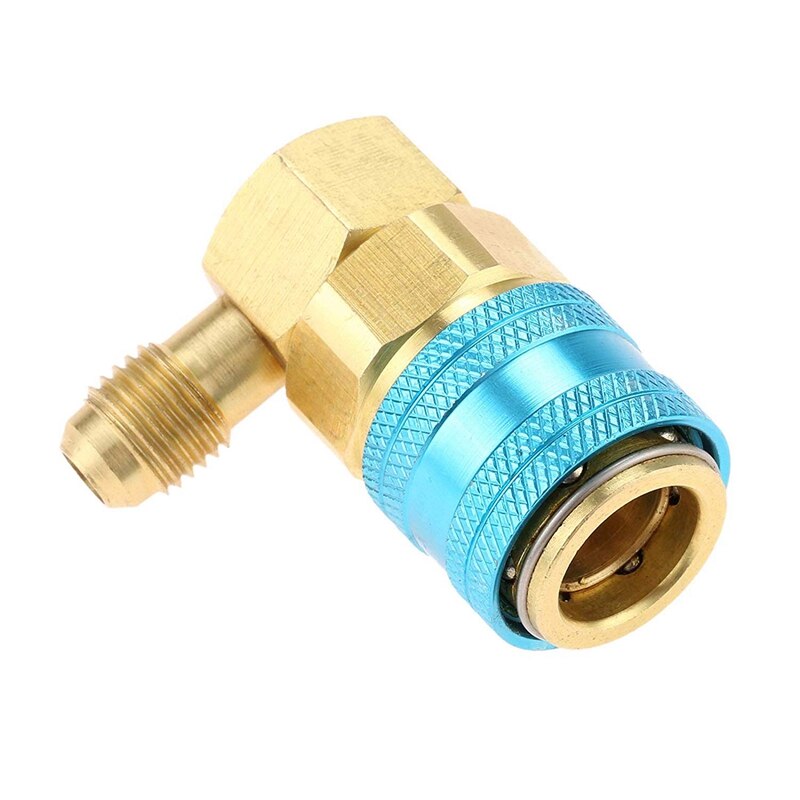 R134A Compressor Oil Dye Ejector, 1/4 inch SAE Male and Female Double-Head Refrigeration Air Conditioning Oil Filling Cylinder R
