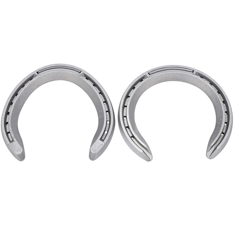 8 Pcs Horse Equipment Aluminum Alloy Horseshoes 2 Front+2 Rear Farrier Tools for Tournament Play,4 Pcs No.5 & 4 Pcs No.4