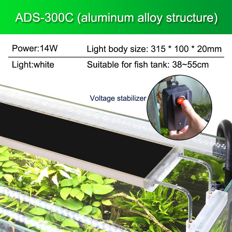 Sunsun Ade/Advertenties Aquarium Led Verlichting Lamp Aquatic Plant Aquarium Led Licht Aquarium Licht Slanke Groeien Verlichting Lampe 5-24W 220V: ADS-300C