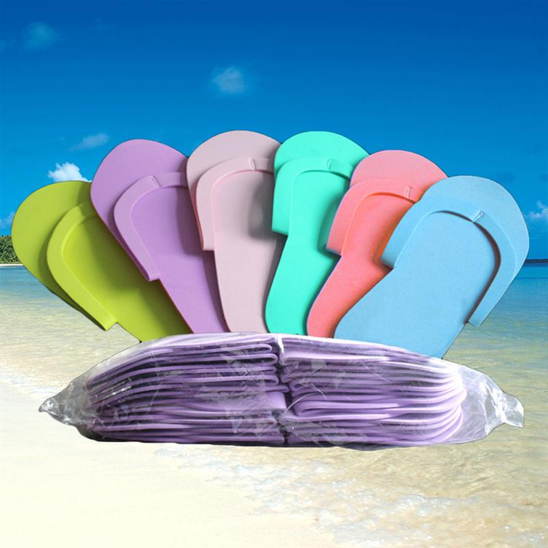 36 Pairs Disposable Foam Pedicure Slippper Foam Slippers for Salon Spa Pedicure (Random Color)