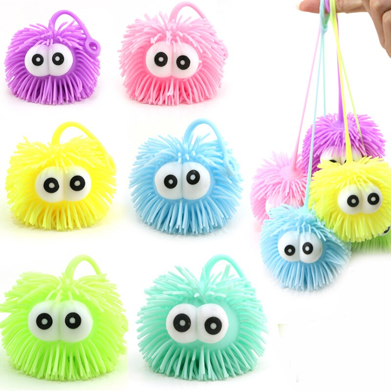 1 Pcs Grote Ogen Puffer Squish Speelgoed Bal Licht Up Stress Relief Voor Kinderen Speelgoed