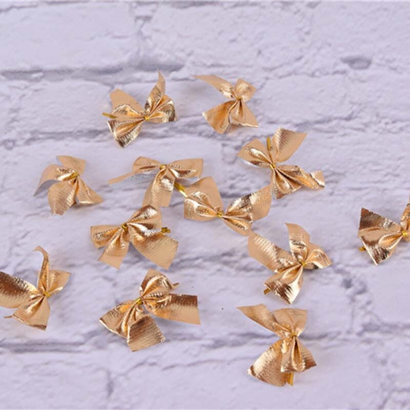 Goud/rood optioneel 12 stuks kerstboomversiering thuis kerstversiering strik kerstboomversiering