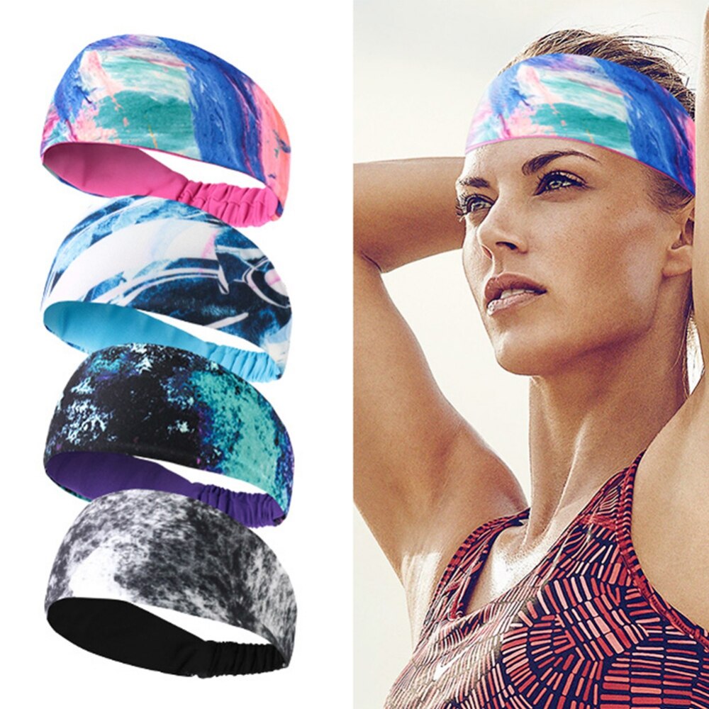 Cintas elásticas para el sudor para Yoga, cintas para la cabeza para correr que absorben el sudor, cintas para el pelo, accesorios deportivos, 4 colores