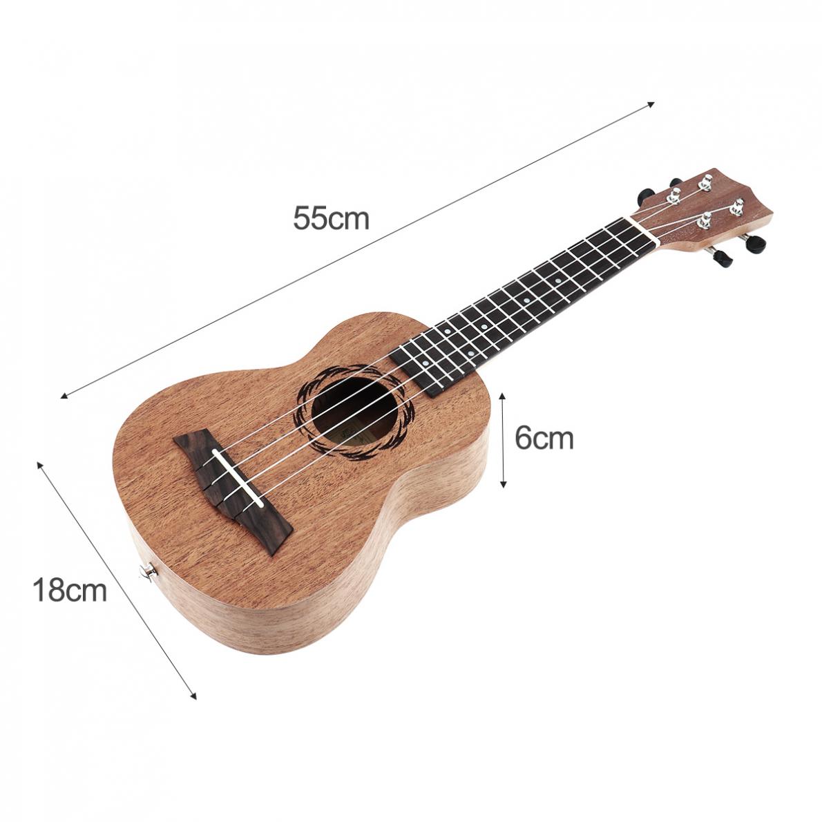 Ukulele 21/23/26 inch Soprano Ukulele Wood 15 Fret Four Strings Hawaii Guitar String Musical Instrument for Beginner