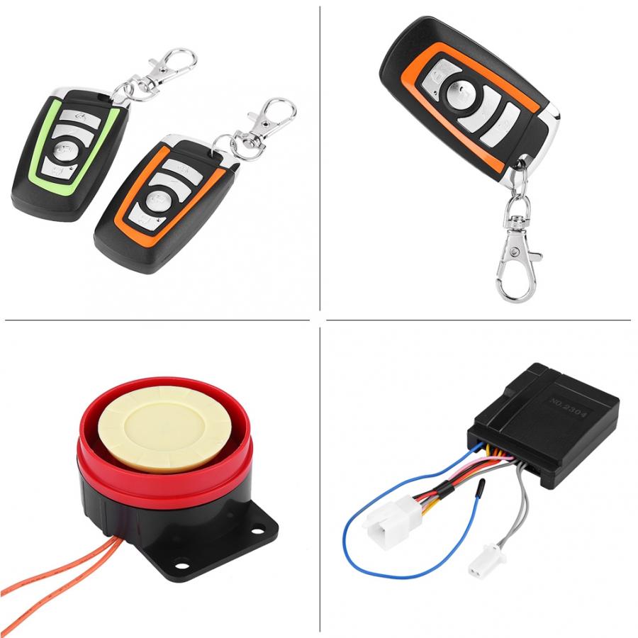 Motorfiets Anti-Diefstal Alarmsysteem Met Dubbele Afstandsbediening Universial Anti-Hijacking 12V Motor Accessoires