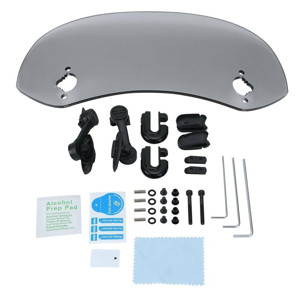 Universal Motorcycle Parts Adjustable Clip On Windshield Extension Spoiler Windscreen Air Deflector for Most Motorcycle