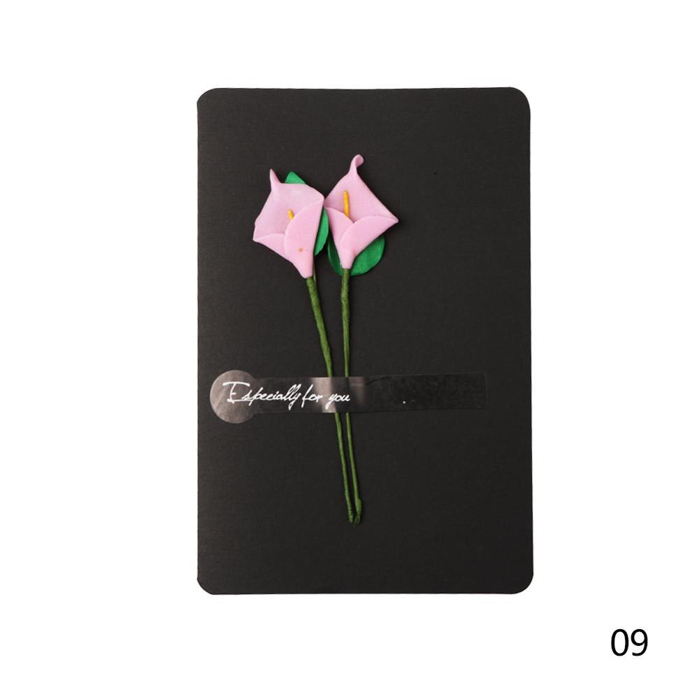 Uitnodigingskaart met gedroogde bloemen, handgemaakte kaarten, handgeschreven kaarten, verjaardagskaarten, bruiloftskaarten, bedankkaartjes, papier: 09