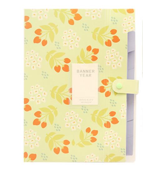 1pc tuore kukka arkistointi tuotantokansio monitoimi 5/8 osaksi mezzanine tiedosto  a4 asiakirja tiedostokansio koulun toimisto: Vihreä