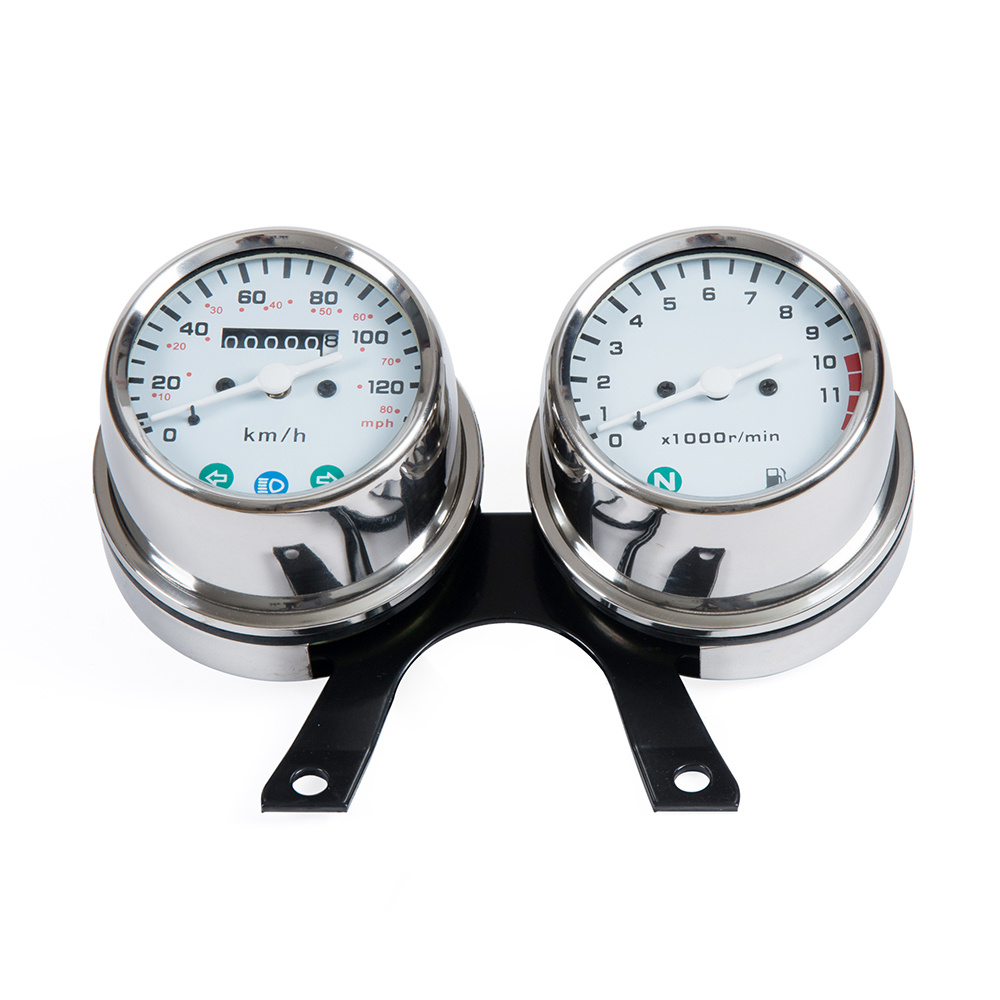Nowy mechaniczny licznik kilometrów robić motocykla kawiarnia biegacz, uniwersalny retro, wysokiej jakości prędkościomierz i przyrząd robić pomiaru prędkości silnika