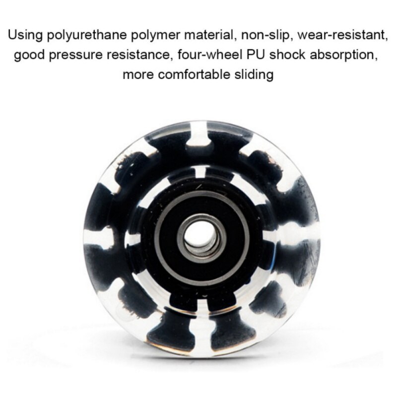 4Pcs Glow Skate Flash Wheel Micro Scooter Flashing Roller Back Rear Skateboard Scooter Ball Roller Wheels